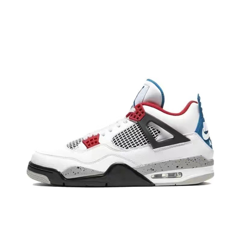純正オリジナル AJ4 バスケットボールシューズ 電動スポーツシューズ ホワイトセメント ミッドナイトオーリー 男女カップル スポーツトレンド|undefined