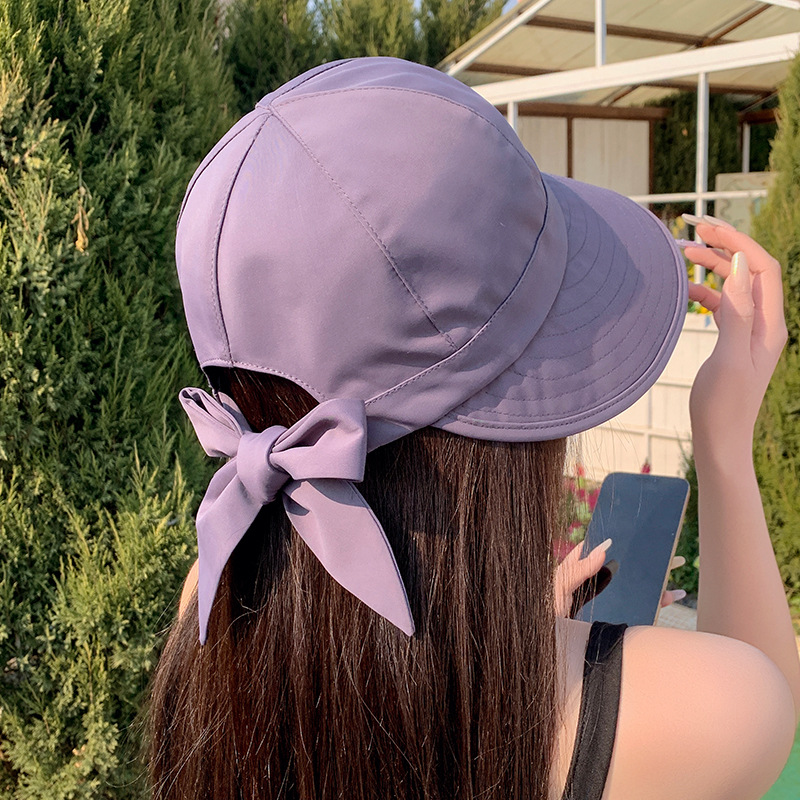 Women's Bowknot Duckbill Cap Sun Hat With Uv Protection_voghion.com
