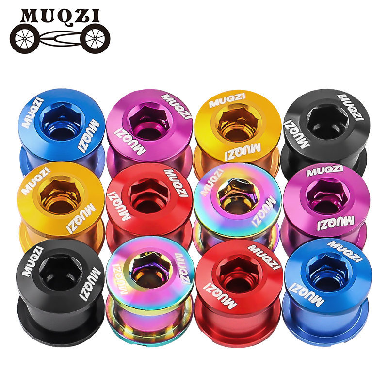 MUQZI mountain bike, road bike, folding bike crank bolts, single and double chainring bolts, 7075 aluminum alloy