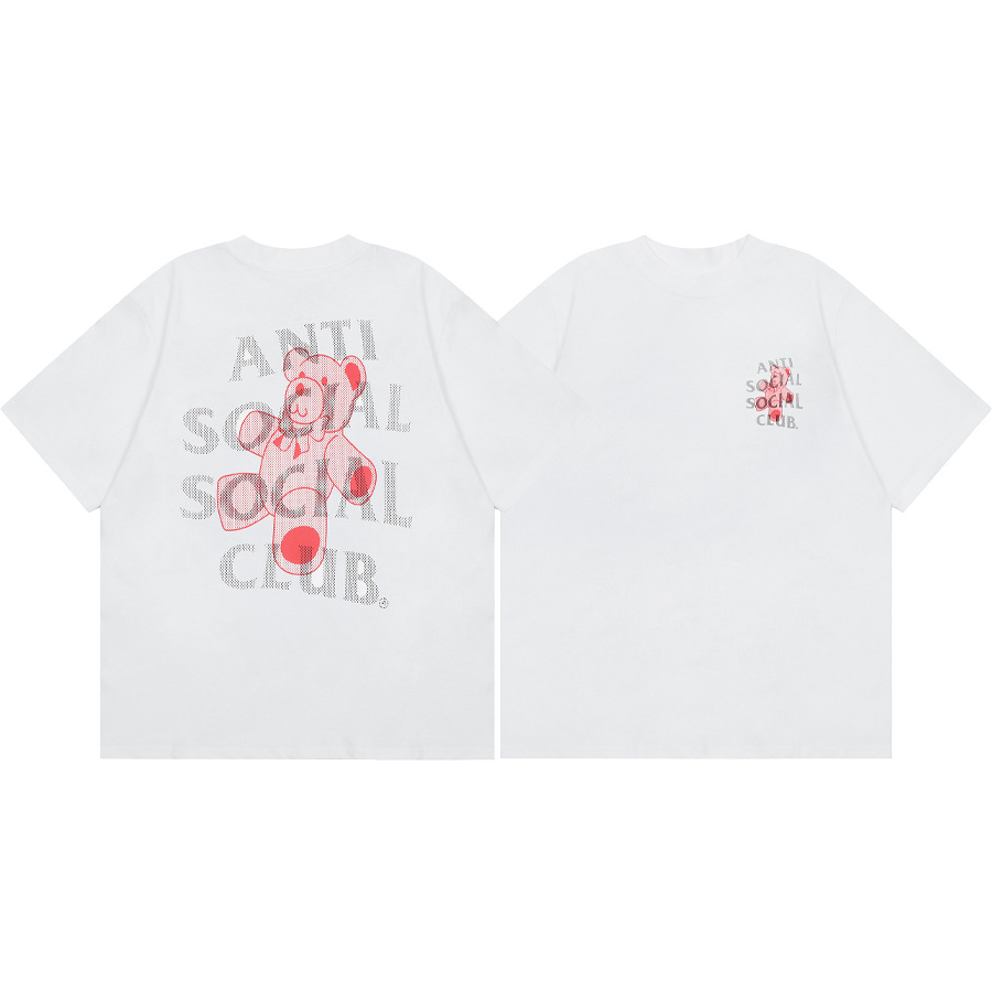 Diferencia de moneda del mercado ASSC CLUB fujiwaro Lightning serie impresa camiseta suelta de manga corta para hombres y mujeres