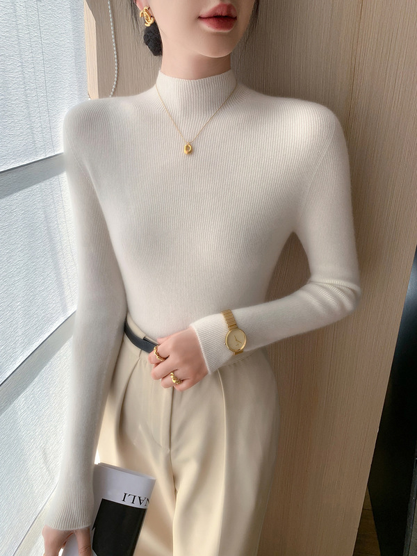 Andi Velvet Autumn and Winter First-Line Ready-To-Wear Half Turtleneck Knitwear Women's Tight-Fitting Work Clothing Long-Sleeved Slim Bottoming Knitwear