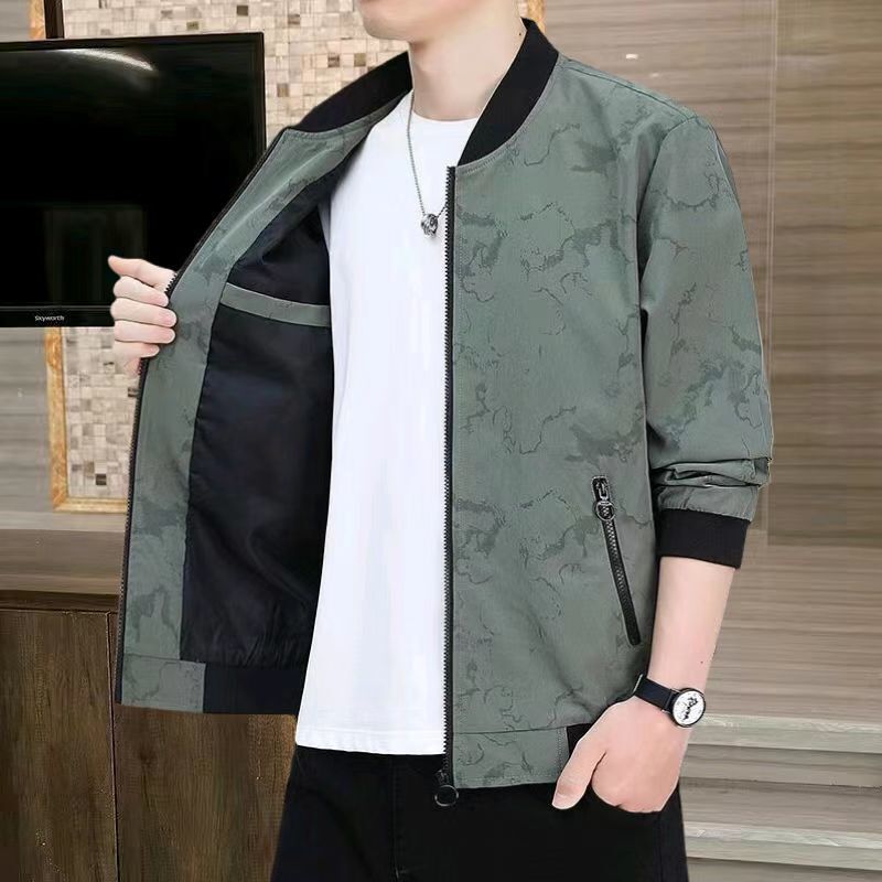 Men's Jacket Spring and Autumn New Style Young Men's Slim Korean Version Trendy Baseball Jacket Men's Clothing Manufacturer