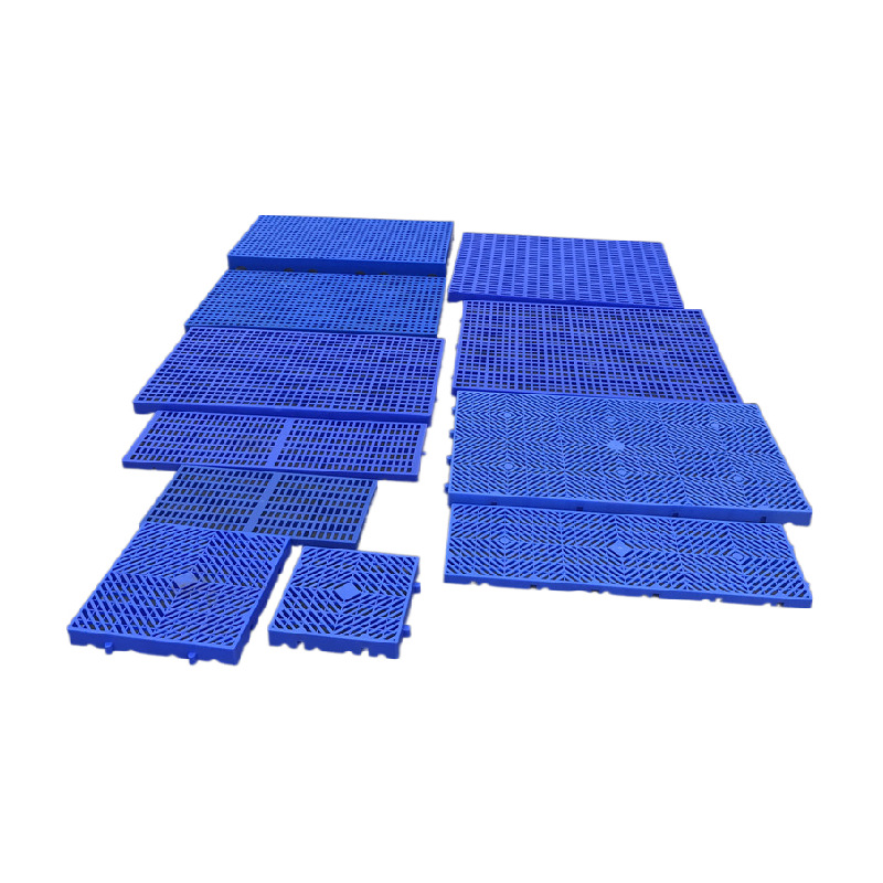 塑料防潮垫板 组合式塑料脚踏板 蓝色网格型垫仓板