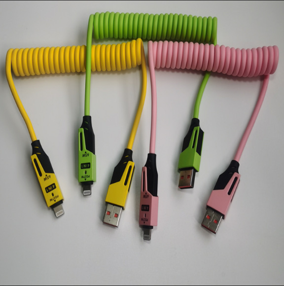 二モップ二バネデータ線PD65W速充線四合一車載充電線はアップル華為に適用される|undefined