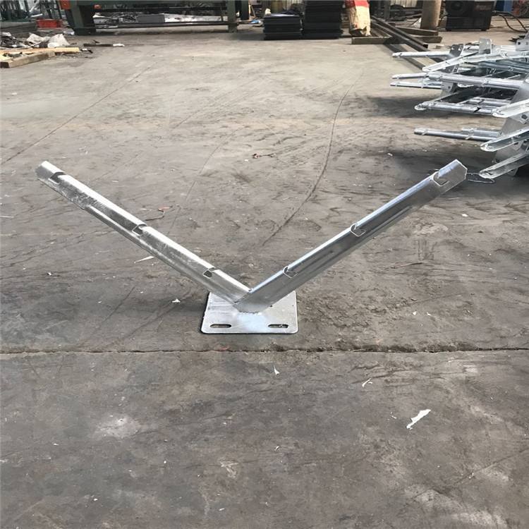 防爬刀刺网支架 刀片刺绳支架  刺丝滚笼三角架 Y字支架