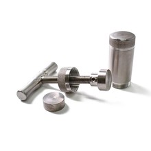 压烟器 铝合金小烟斗 小巧便携型烟具 压药器药粉碎药器磨药盒