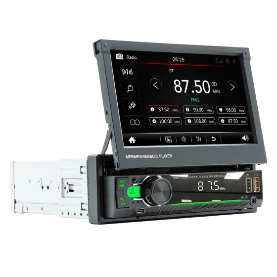 7-inch HD telescopic screen car MP5 player Smart Bluetooth positioning car finding multi-function car FM Radio