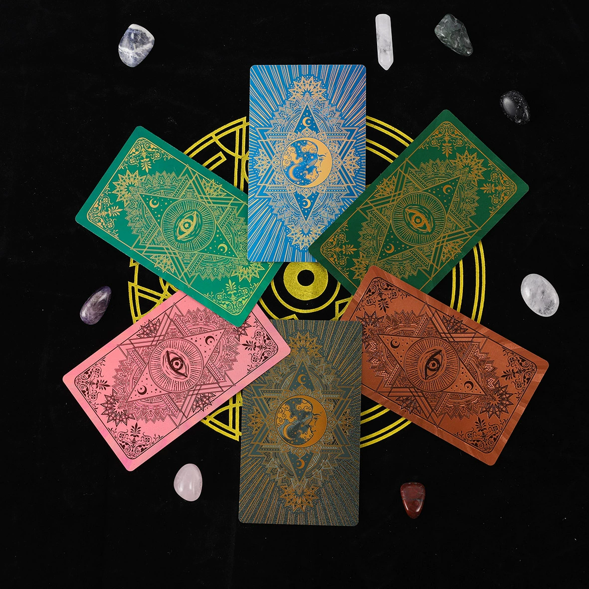Классический золотой трафарет карта таро английское таро Cross CAROT CARDS Бог карта