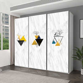 KF15卧室玻璃门贴纸整张自粘卫生间防水木衣柜宿舍电梯门贴画遮丑