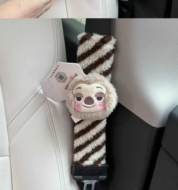 Cute Zootopia Judy Nick Car Seatbelt Shoulder Pad Cartoon Cute Plush Doll Anti-Strangling