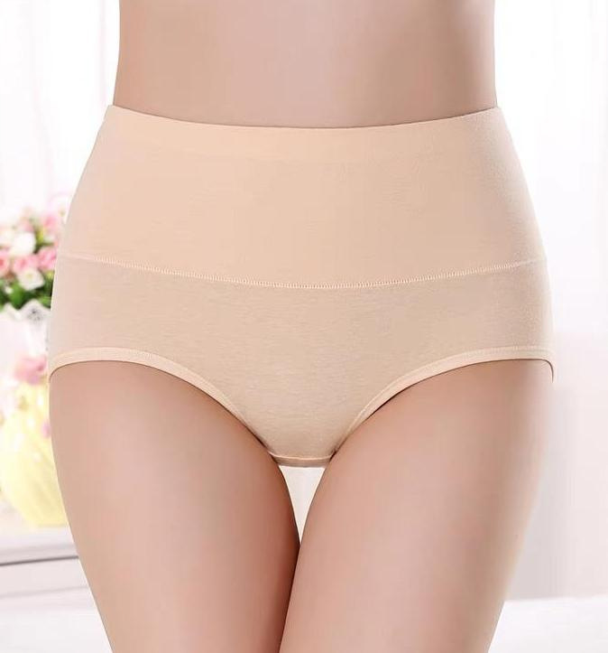 女性の下着外国貿易抗菌シームレス若い女性のバットリフト腹制御通気性大きいサイズハイウエストブリーフ純粋な綿の下着女性のための