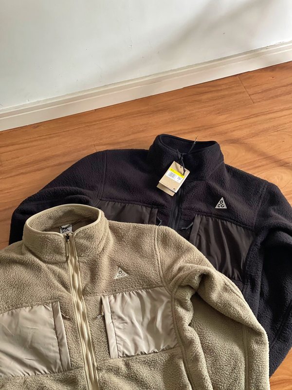 高品质ACG摇粒绒小标刺绣标立领工装拉链口袋羊羔毛夹克情侣外套|undefined