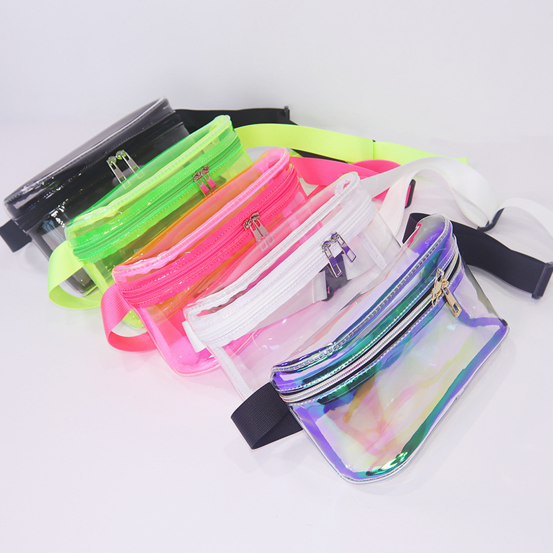New Candy Color Women's Waist Bag Laser Transparent Fashionable Personalized PVC Jelly Fashionable Outdoor ins Crossbody Chest Bag New Candy Color Women's Waist Bag Laser Transparent Fashionable Personalized PVC Jelly Fashionable Outdoor ins Crossbody Chest Bag