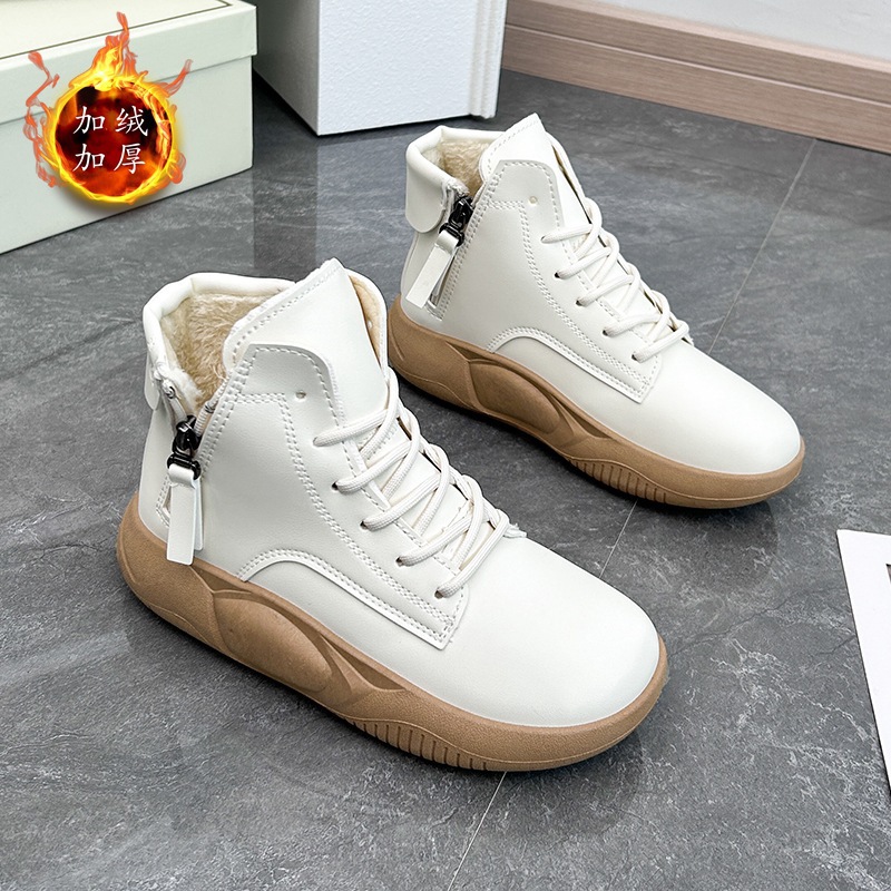 2025 New Autum Ins Korean Style Breathable High-Top White Shoes Student Casual Sports Sneakers for Women Zy5898-1