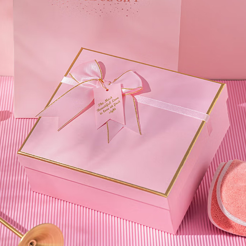 20*18*8cm sin bolsa de regalo ins caja de regalo rosa caja de regalo de lazo caja de regalo de joyería de lápiz labial caja de embalaje de regalo image 3