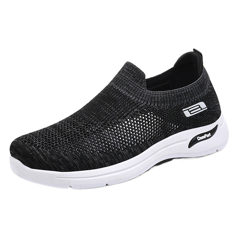 Zapatos para hombre, modelo primavera 2026, zapatos casuales sin olor con tejido Fly-Knit, zapatos de malla transpirable, zapatos de tela hueca, dropshipping.