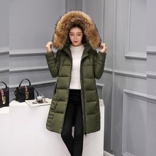 冬季新款女装韩版中长款棉衣女大毛领羽绒棉服女士显瘦冬装外套潮