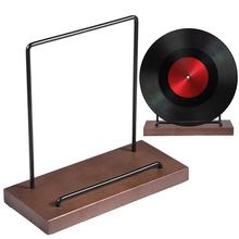 桌面唱片架专辑黑胶唱片架家居客厅饰品摆件桌面木制简约展示架
