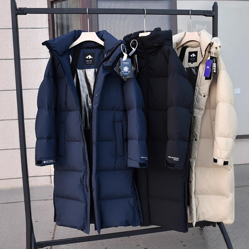 Cold-Resistant Minus 30 Degrees Outdoor Mid-Length down Jacket for Couples, Thickeneded 800-Puff ~ 90 Goose down + Windproof and Waterproof!