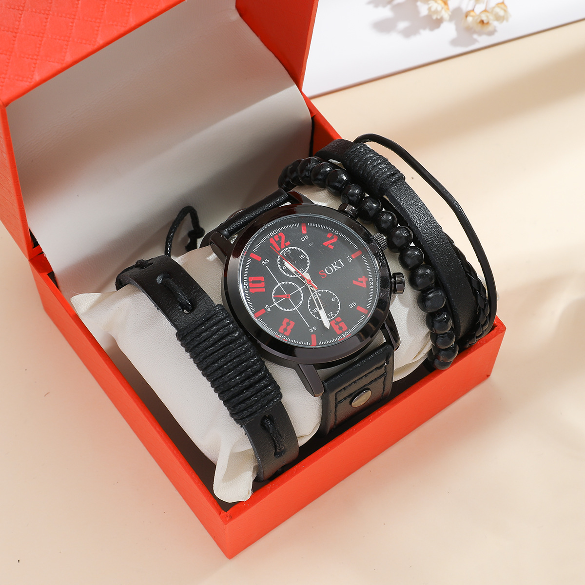 Reloj de pulsera de cuero para hombre, nuevo, moderno, de fábrica, estilo empresarial, sencillo y a la moda, venta al por mayor en stock.