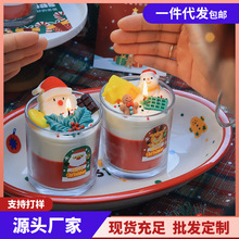 圣诞节香薰蜡烛氛围感礼物candle跨境圣诞老人雪人姜饼人造型ins