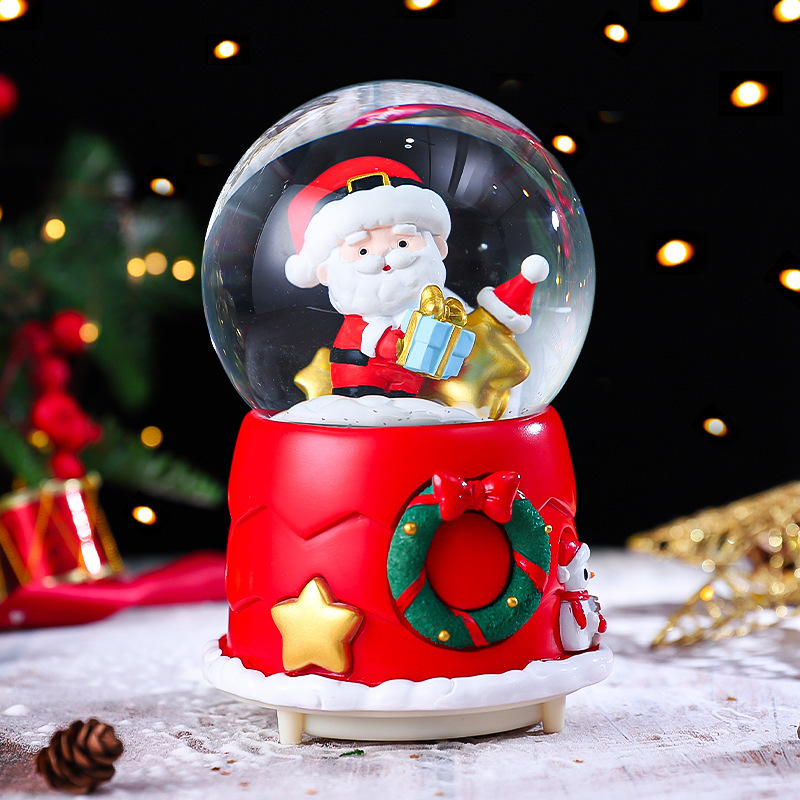 Nuevos regalos de Navidad luminosos bolas de cristal de nieve de agua decoraciones de Navidad al por mayor transfronterizas regalos para niños
