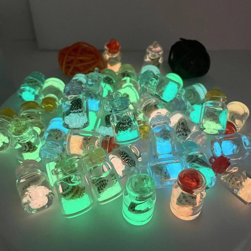 Transparent Acrylic Simulated Conch Luminous Drift Bottle Shell Earrings Bag Keychain Pendant DIY Jewelry Wholesale