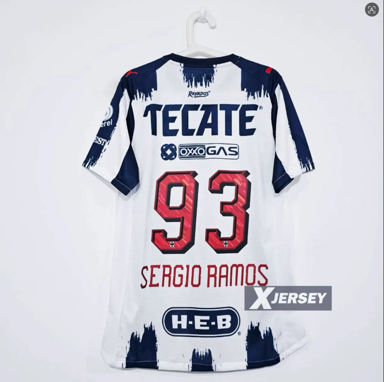 Puma x CF Monterrey 2021/22 Home Sergio Ramos #93 Jersey Navy White