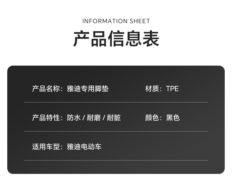 Suitable for Yamaha Qiaoge I125 Motorcycle Tpe Foot Pads, Waterproof, Non-Slip, Widened and Thickened Modification Accessories