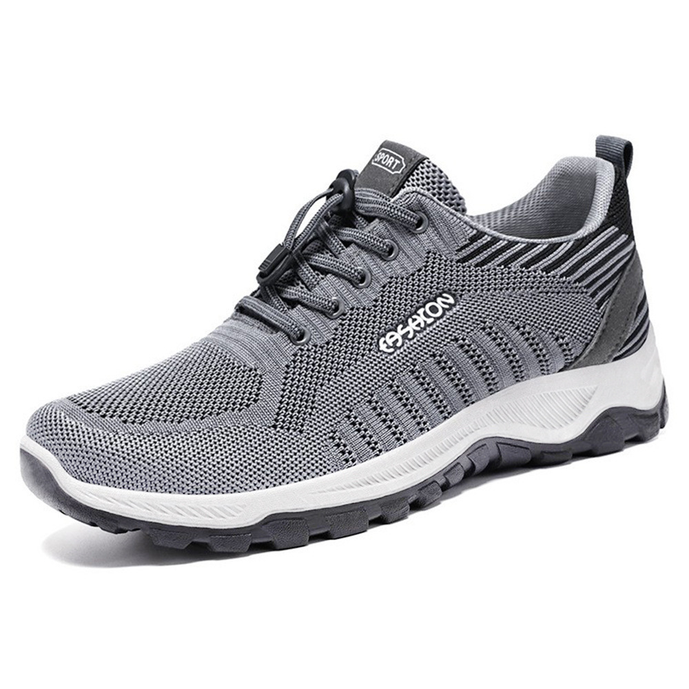 Zapatos de movimiento para hombres con suela suave, zapatos deportivos de tejido de verano 2026 nuevos zapatos de una sola forma cómodos zapatos de red transpirables casuales coreanos