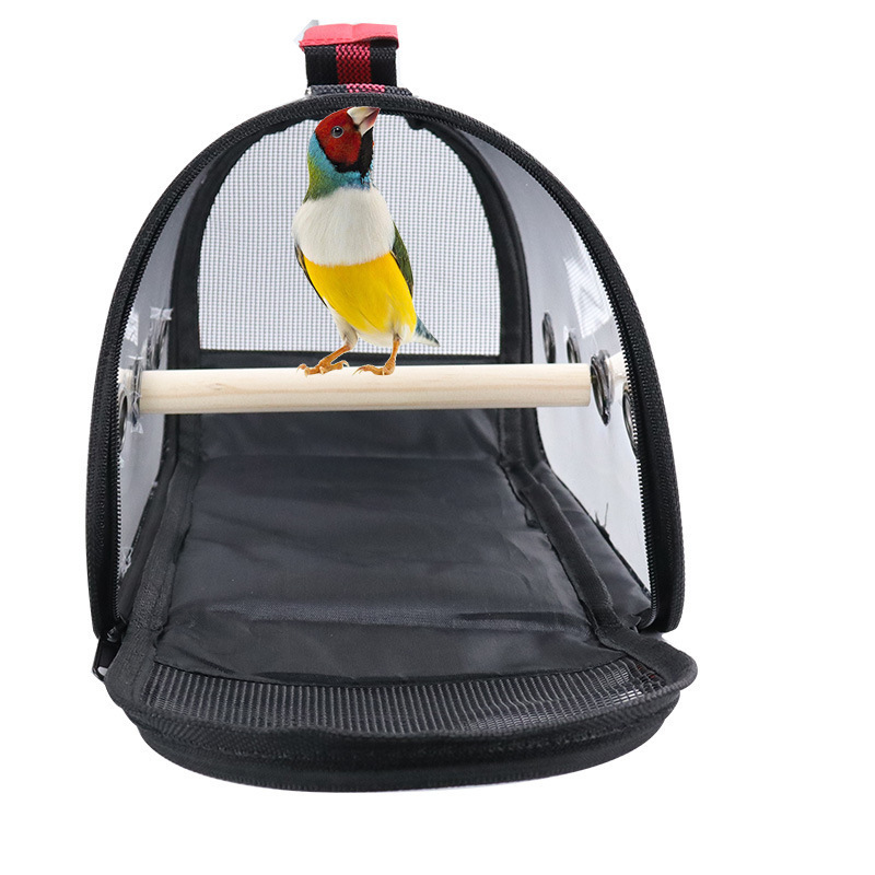 透明鳥かご、オウムの外出用バッグ、木製の止まり棒付き、大型ペットバッグ、ペット用品メーカー直送|undefined