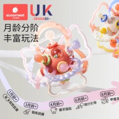 科の巣のマンハッタンの手はボールの赤ちゃんのおもちゃのシリカゲルをつかんで歯ぎしりすることができます。