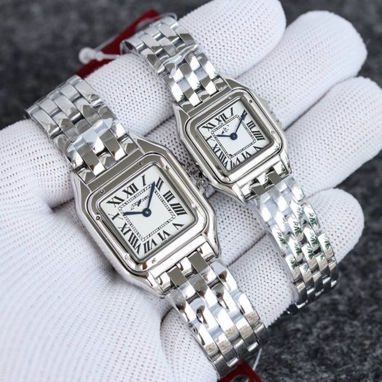 Classic retro square quartz women's watch stainless steel