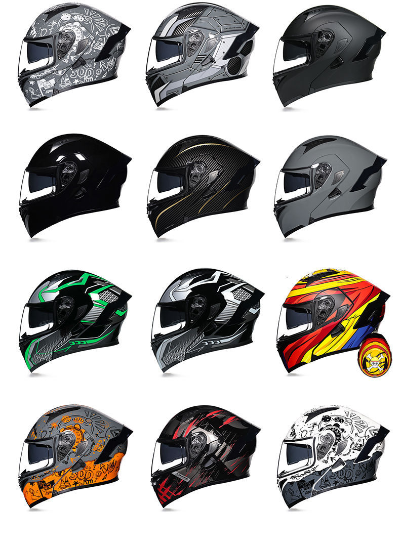 ORZ Motorcycle Helmet Bluetooth Flip Up Full/Half Helmet 3C Certified A1