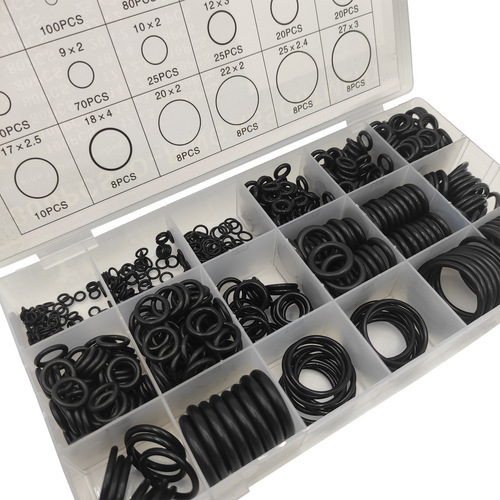800pcs 18-grid O-ring set, black leather sealing ring, O-ring, high temperature resistant nitrile rubber ring