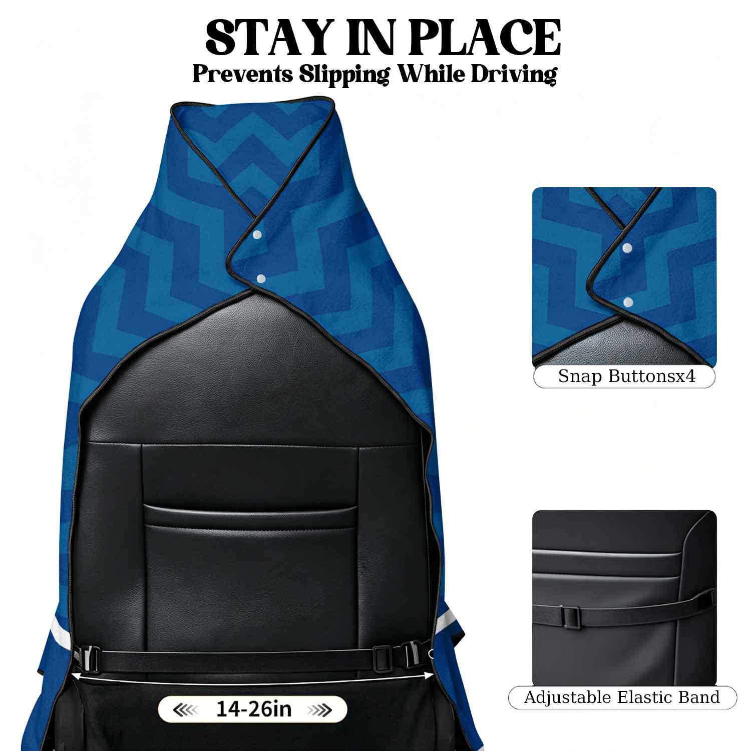Printed bath towel and car seat cover 2-in-1, ultra-fine fiber outdoor beach and car dual-use universal seat cushion