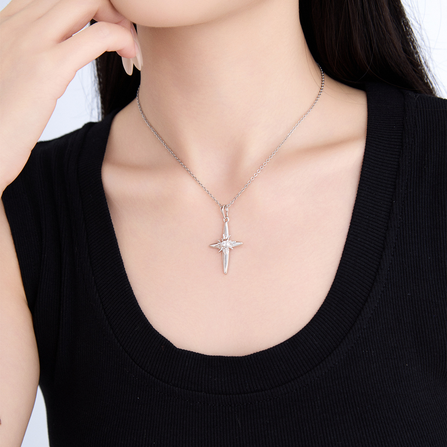 Colgante de Estrella para Collar de Aleación de Cobre Galvanizado