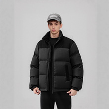 加厚棉衣情侣美式灯芯绒拼接立领日系宽松保暖棉服休闲外套面包服