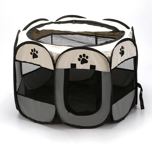 Factory direct supply foldable pet octagonal tent, pet delivery room, Oxford cloth pet octagonal cage, cat nest and dog cage