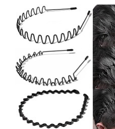 Diadema de los hombres diadema Corea del Sur deportes invisibles moda estilo coreano simple espalda grutas de pelo onda horquilla tocado diadema