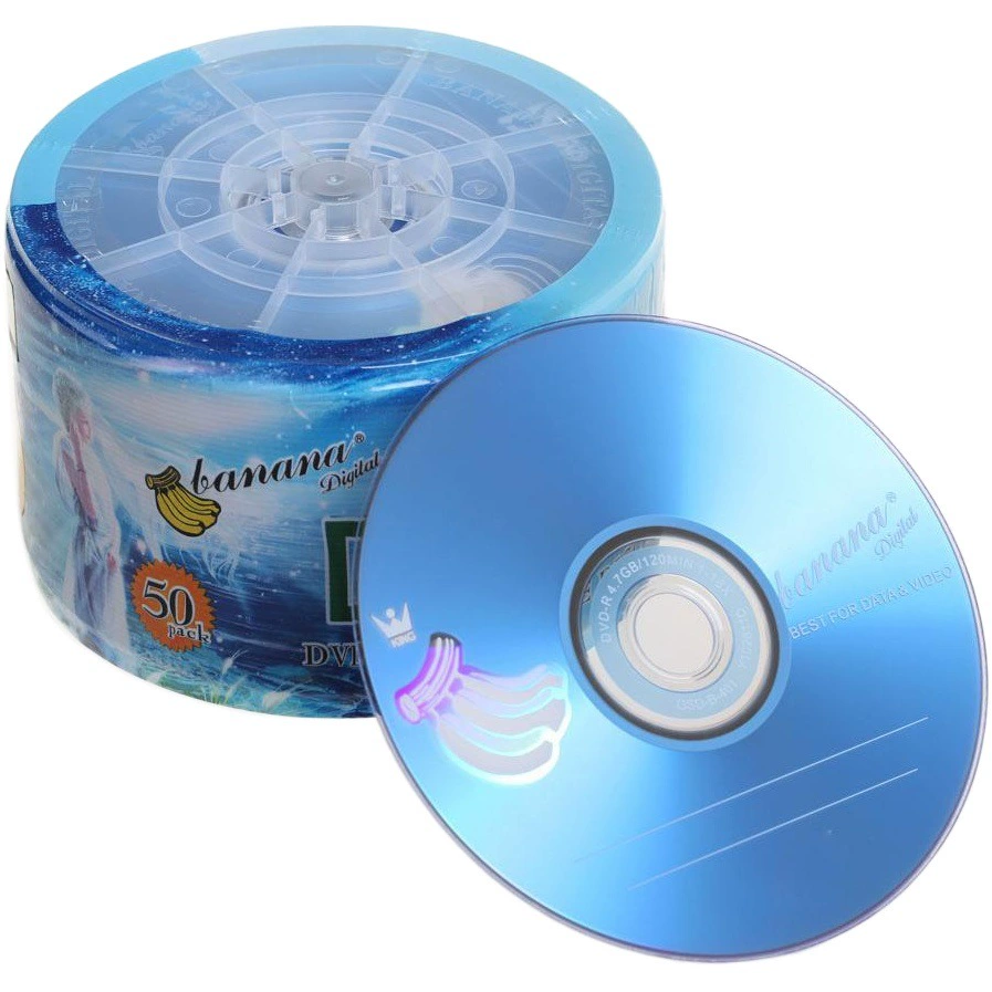 Завод прямой банан DVD-диск 16X пустой DVD-диск для записи сырья Класс диска 50 простой