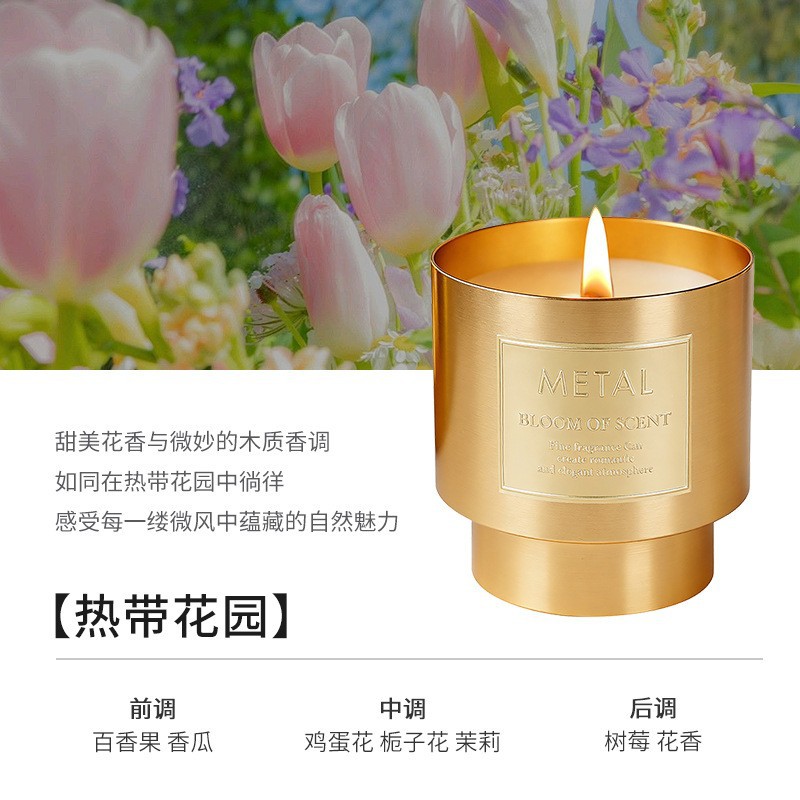 Luz de lujo copas metálicas adornos de cera de perfume de Año Nuevo perfumes caseros cera de soja vela de cumpleaños mano regalos al por mayor