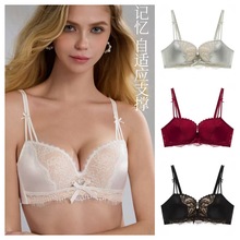 古调8605轻奢性感蕾丝内衣女聚拢小胸显大舒适软钢圈文胸罩厚跨境