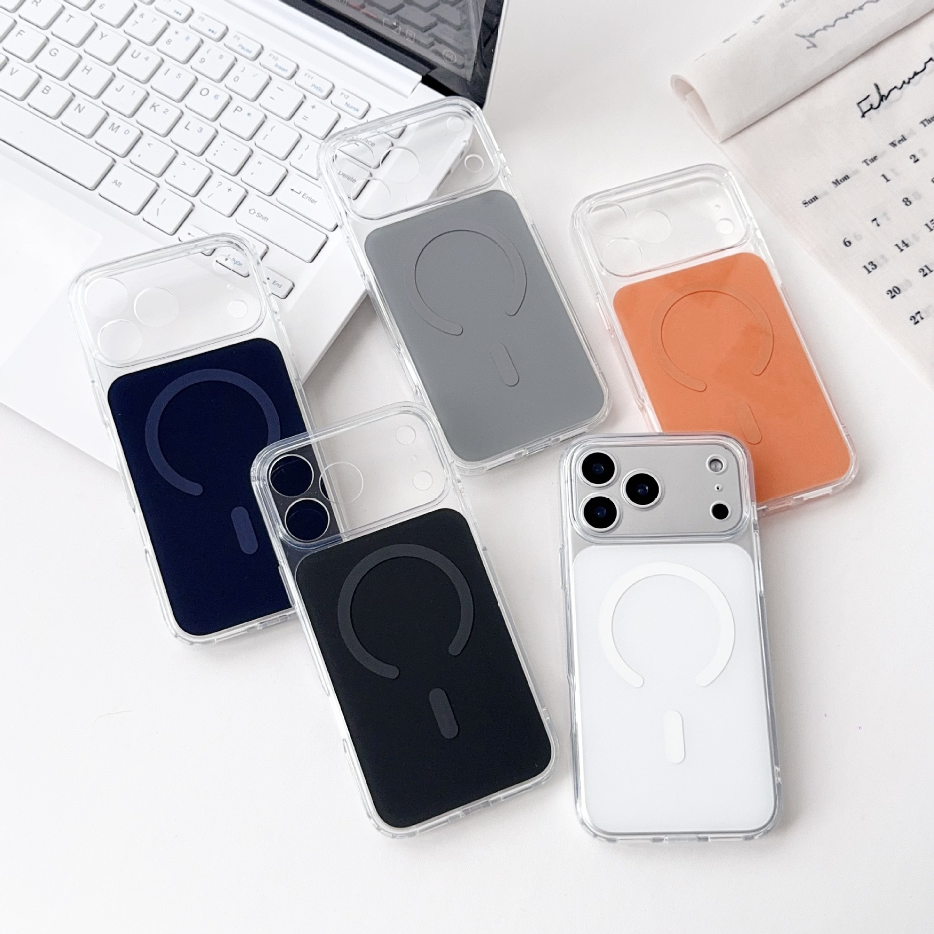 Aplicable para iPhone17ProMax serie de transmisión original de Apple 17 / 17pro capa de protección de succión magnética resistente al amarillo