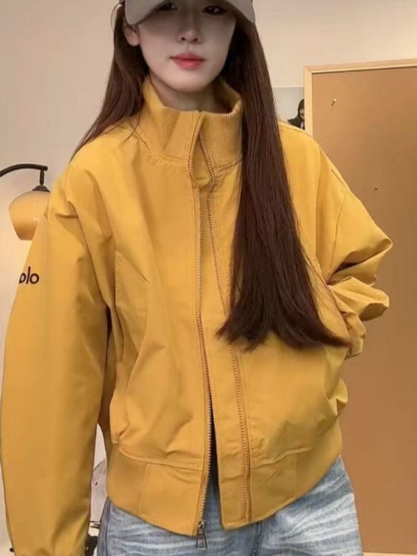美式简约风短款棒球服外套女秋季新款韩系宽松小个子夹克外套女潮|undefined