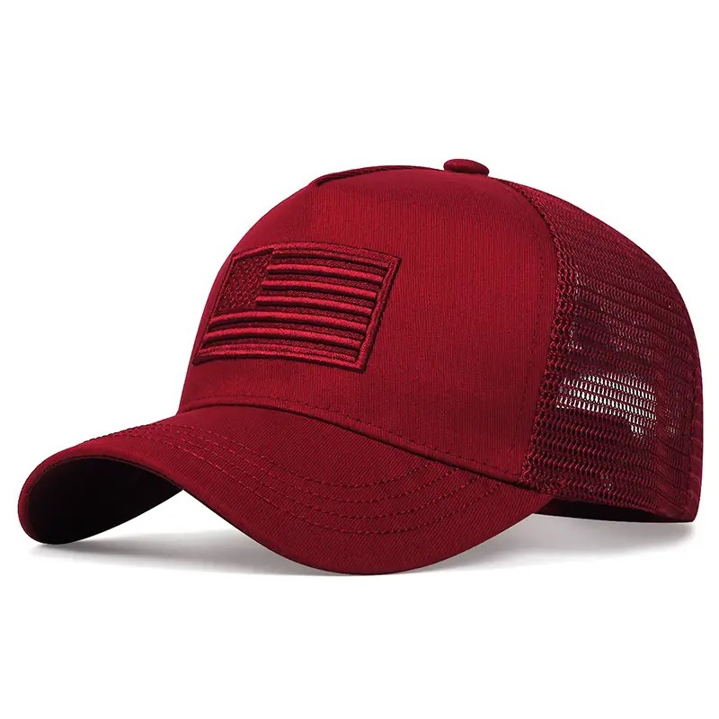Bandera americana gorra de béisbol de camuflaje sombrero de verano para hombres protección solar sombrero para el sol sombrero fresco de verano para mujer sombrero de malla caliente transfronteriza