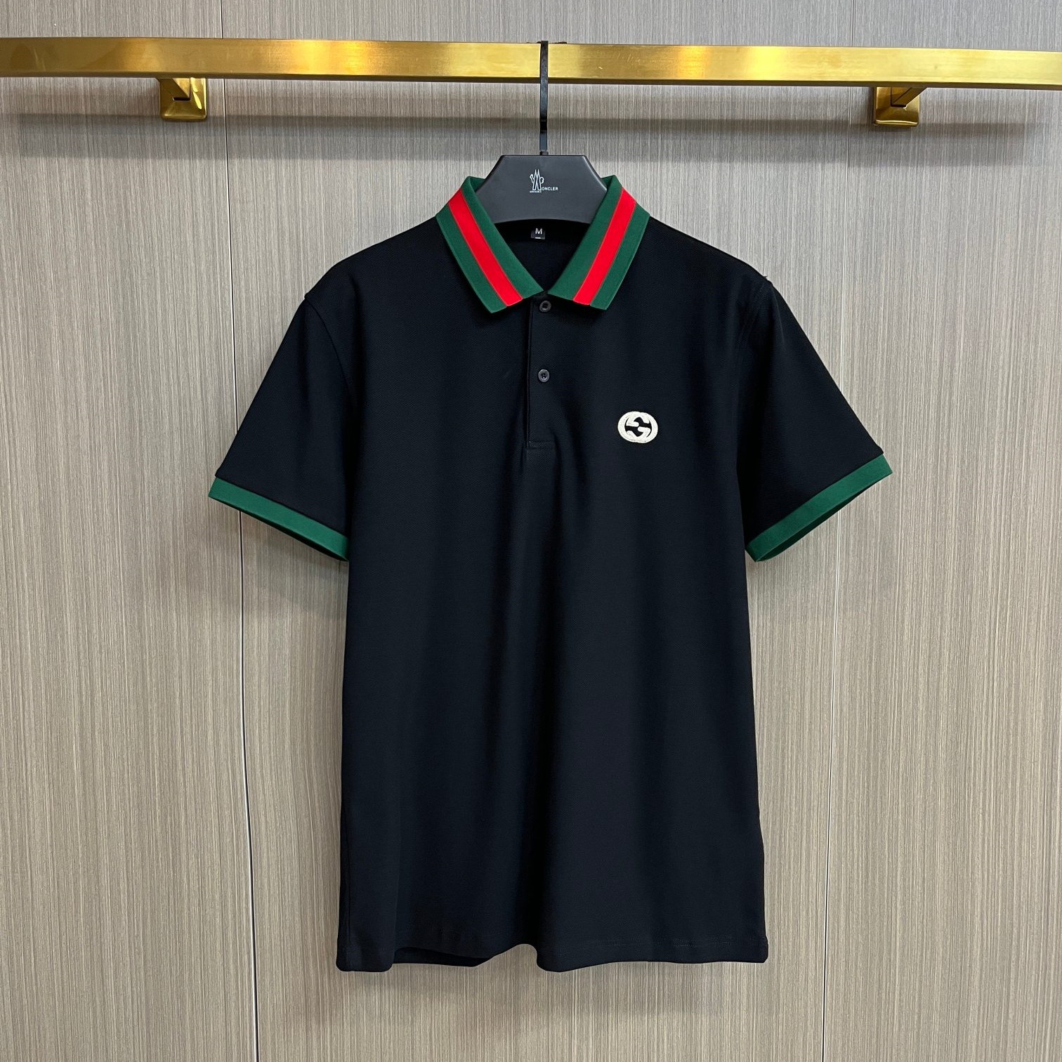 In-stock, authentic version: 1.1G brand's new summer collection, letter-embroidered 1v men's polo shirt, men's clothing, Lujia T-shirt