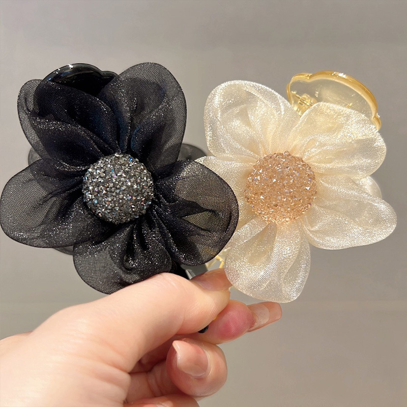 Corea del Sur cabeza de bola de girasol gran pinza de Cabeza trasera femenina temperamento horquilla updo pelo artefacto clip tocado Acrílico