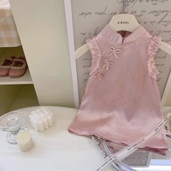 Children's cheongsam dress summer wear kids Chinese style Hanfu first birthday baby dress princess dress summer small children's clothing