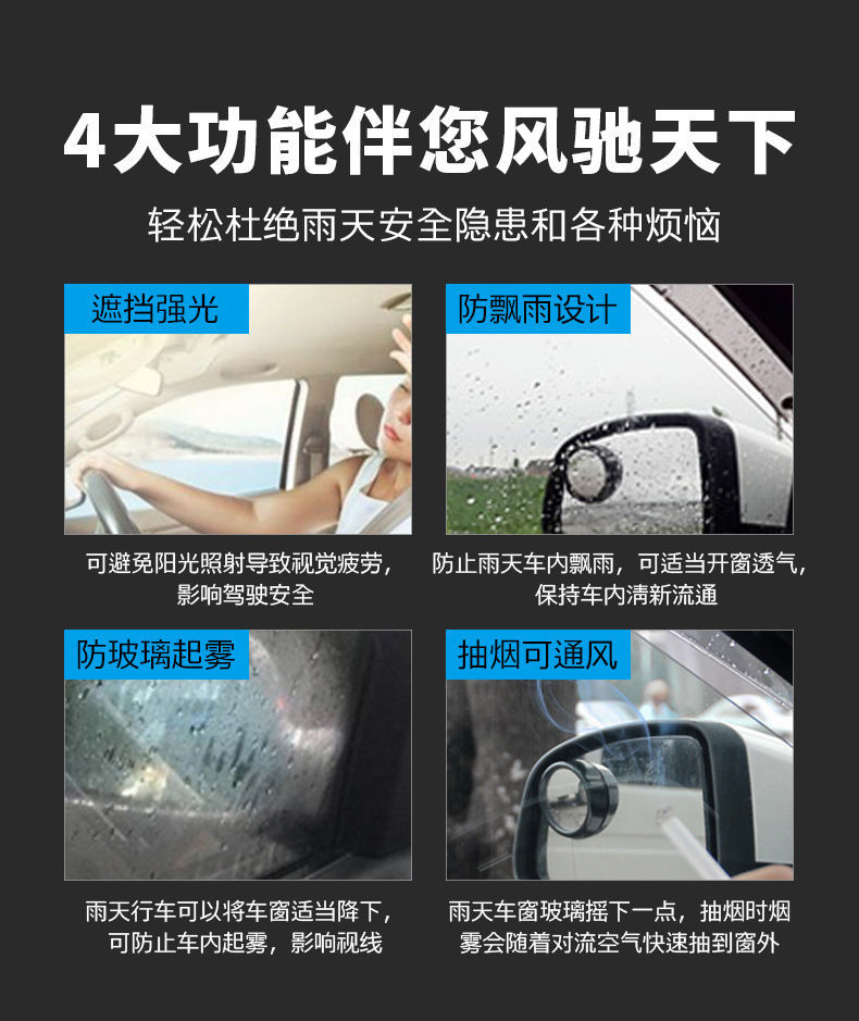 Suitable for Beijing Hyundai Accent Rain Shield Window Rain Shield Modification Accessories Automotive Supplies Rain Shield Rain Eyebrow